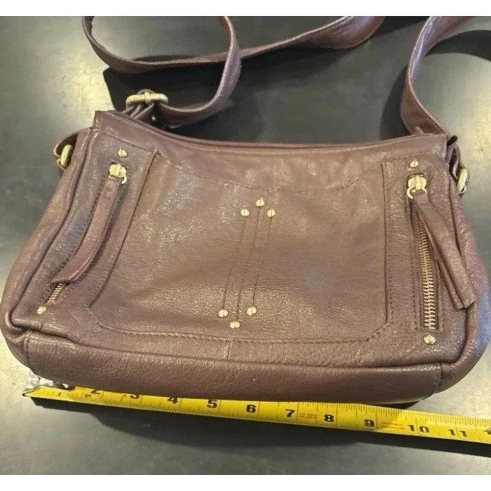 Great American Leather Works Brown Leather Shoulder Crossbody Bag Purse